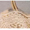 sac à main en dentelle blanche ivoire pour femmes, sacs légers d'été chics, sacs de mariage de fête de mode, sacs à main pour femmes, fourre tout initiés à la mariée
