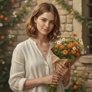 Collier Bouquet de fleurs en argent, en cuivre, peut être organisé avec des fleurs, chaîne de clavicule, nœud papillon, bijoux pour la saint-valentin