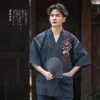 ensemble de détente d'été kimono japonais pour hommes, pyjamas pour hommes, ensembles de vêtements de nuit yukata, version cosplay photo