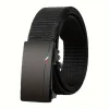 ceinture pour hommes loisirs de plein air ceinture de sport sans dents à dégagement rapide boucle automatique qualité ceinture noire