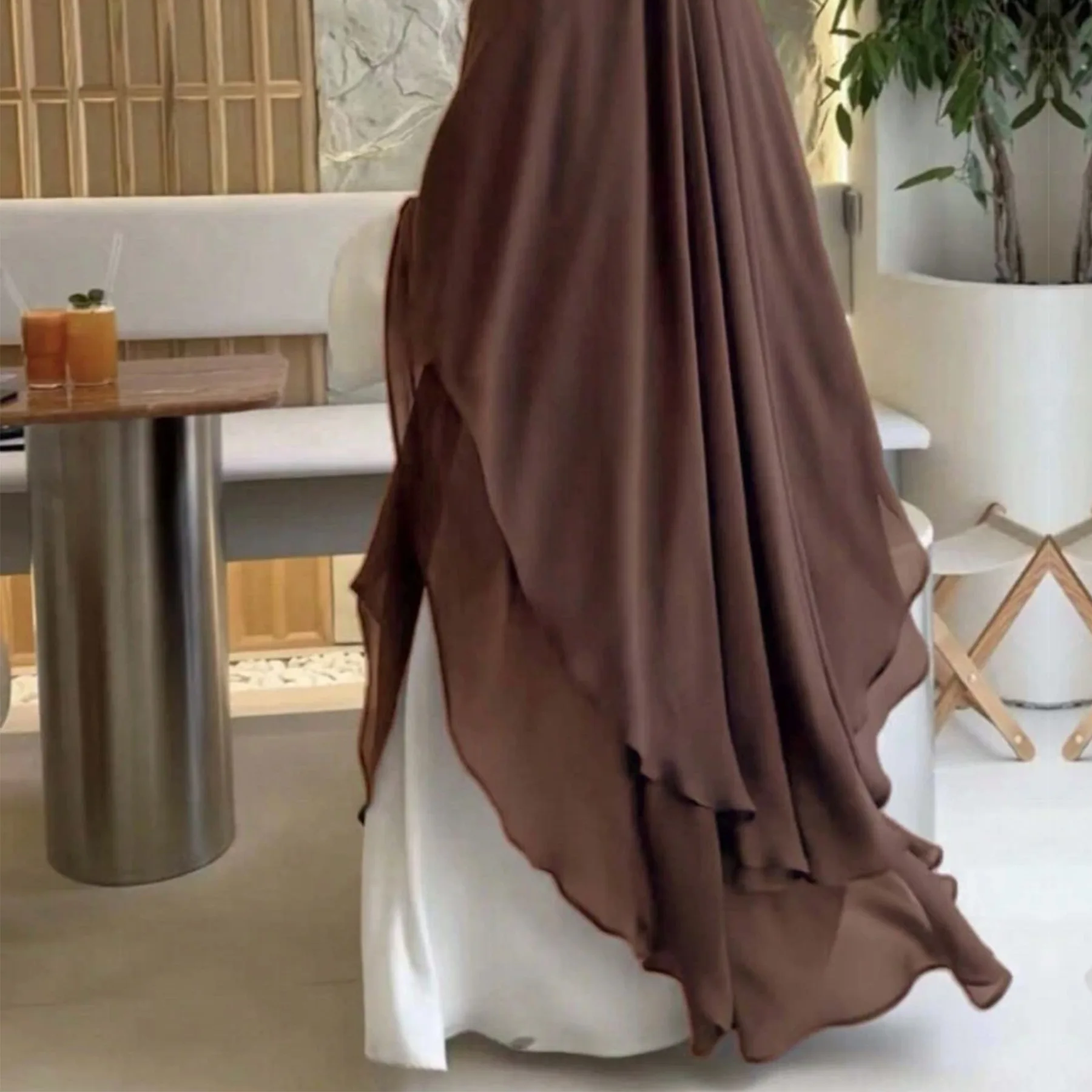 Extra Long Khimar mousseline de soie 2 couches femmes musulmanes Hijab prière Eid Hijabs foulard châle voile longue Djellaba Niqab Ramadan écharpe Extra Long Khimar mousseline de soie 2 couches femmes musulmanes Hijab prière Eid Hijabs foulard châle voile longue Djellaba Niqab Ramadan écharpe