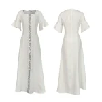 Krisstargirl dubaï Abaya brillant Maxi robes 2025 été élégant manches évasées modeste robes de soirée femme musulmane vêtements