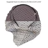 bandeaux en voile ajouré mystérieux pour femmes, couvre visage en maille décorative, cerceaux pour cheveux, couvre chef scène