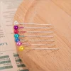 Épingles à tête de document perle ronde, point droit, poussoir, positionnement illac pour courtepointe, couture, bricolage, artisanat, 40mm, 100 pièces, boîte