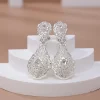 boucles d'oreilles décoratives de mariée marocaine, bijoux d'oreille au design creux, accessoires populaires pour femmes, pour fêtes de mariage et festivals