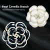 broches camélia en strass pour femmes, unisexe, design floral en émail, épingles végétales, fête de bureau, cadeaux pour amis, accessoires bijoux