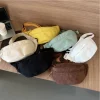 sac de taille en velours côtelé pour femmes, sac de poitrine en toile pour étudiantes, sac banane à la mode pour téléphone banane, sacs de ceinture banane, 2024