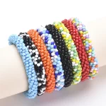 Bracelet élastique bohème coloré pour femmes perles de rocaille extensible à la main Boho Femme Bracelets Bracelets bijoux Pulseras Mujer
