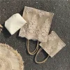 sac à main en dentelle blanche ivoire pour femmes, sacs légers d'été chics, sacs de mariage de fête de mode, sacs à main pour femmes, fourre tout initiés à la mariée
