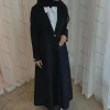 Abayas Dubai de luxe pour femmes, veste élégante, blazer 1 pièce, un bouton, personnalisé, solide, document, revers cranté, formel, tenues de bureau musulmanes