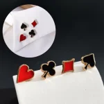 Broches de cartes de Poker amusantes, 4 pièces, « pêche », « coeur », « diamant », « Club », épingles décoratives en métal, ornements pour vêtements