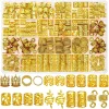 220 pièces d'accessoires pour cheveux en or, bijoux tressés, accessoires pour cheveux pour femmes, coiffures exquises, anneaux de cheveux en métal tendance, manchettes