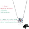 smyoue – collier moissanite plaqué or blanc 1 10ct pour femmes, pendentif classique à quatre griffes, bijoux de mariage en argent sterling 925
