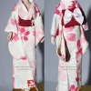 ensemble de vêtements kimono japonais imprimé flore pour femme, mini kawaii, chaussettes blanches, accessoire pour costume mobile de 6 pouces, décoration pour fille, 1/12
