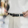 maden ceinture fine en cuir de vache group pour femme, petite ceinture simple, double anneau décoratif, tannage bobines al rétro, première couche