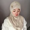 Écharpe de luxe en mousseline de soie pour femme musulmane, hijab, châle, sauna, glands, prière malaisienne, kufi, islam, arabie saoudite, mode, livraison gratuite