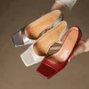 sandales à talons fins pour femmes, élégantes, bout ouvert, tête carrée, nouveau style d'été, mode, confortables, respirantes, escarpins cool à enfiler, 2025