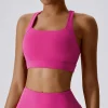 soutien gorge de sport respirant antichoc pour femme, haut de fitness anti transpiration, soutien gorge de yoga, haut d'entraînement de course à pied, sous vêtements souples