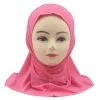 hijab islamique pour enfant fille arabe, turban musulman, foulard, châle, casquette solide, adapté aux enfants de 2 à 6 ans, vêtement direct instantané