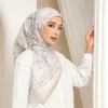 110*110 cm carré coton hijab écharpe femmes musulmanes imprimé châles doux écharpe châles et enveloppes islamiques bandeau musulman foulards