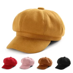 Chapeaux et casquettes décontractés pour femmes, chapeau de camion réglable, bérets, chapeau de gavroche, casquette de boulanger