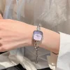 montre pour femme à quartz, petite chaîne carrée de luxe minimaliste, tempérament à la mode