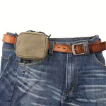 Pochette de ceinture pour hommes et femmes, pochette EDC à fermeture éclair YKK, sac de ceinture, sac de taille pour la randonnée, résistant à l&rsquo;eau, toile cirée