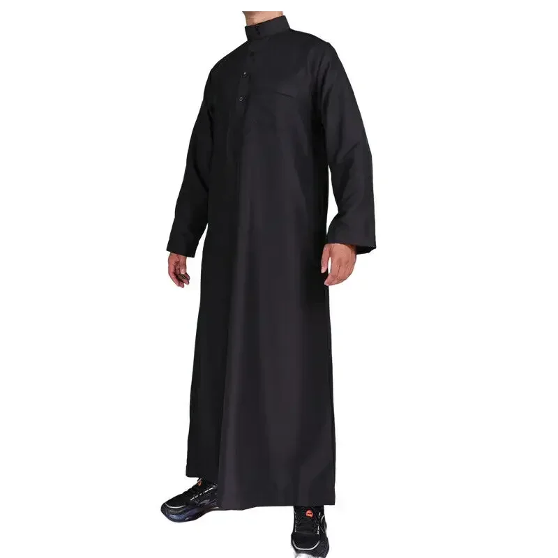 hommes décontracté caftan ample musulman thobe jubba dishdasha thawb robe islamique abaya arabe couleur unie robe