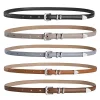 Ceinture en cuir PU pour femme, broche argentée, ceinture strucmince, tendance de la mode, ceinture rétro gothique simple, accessoires polyvalents pour jeans