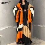 WINYI moyen-orient abaya femme musulmane abaya dubaï luxe auto ceinturé femmes vêtements d&rsquo;été robe Kimono vêtements de plage couvrir