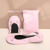 pantoufles de ballet de voyage portables pliables pour femmes, chaussures de bureau à fond plat, chaussures de ballet pliables flash pour filles