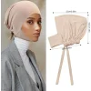 bonnet sous cou hijab pour femmes, couverture complète musulmane islamique, voile en tissu de soie, bonnet turban, sous écharpe, accessoire du ramadan, usage quotidien, 1 pièce