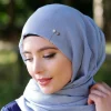 12 pièces femmes hijab broches clips ensemble mignon écharpe pince perle broche broches, foulard châle écharpe musulman hijab écharpe clips épingles de sûreté
