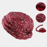 Chapeau Turban pour hommes et femmes, casquette doublée en Satin, Hijab, foulard indien musulman, Bonnet en Satin