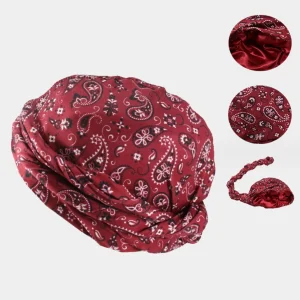 Chapeau Turban pour hommes et femmes, casquette doublée en Satin, Hijab, foulard indien musulman, Bonnet en Satin