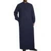 nouveau islam qamis robes musulmanes surdimensionnées à manches longues bouton caftan arabe costume moyen orient dubaï abaya haute qualité hommes vêtements