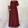 femmes musulmanes dubaï abaya turquie hijab robe turquie automne à manches longues boutons vers le bas robe d'été islam vêtements abayas maxi robes