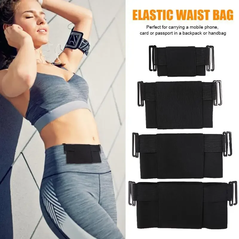 Sacs de ceinture ultra-minces pour femmes, sac de ceinture minimaliste Invisible pour carte, portefeuille à la mode, sac de téléphone pour sport en plein air