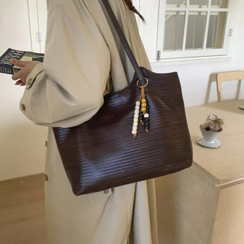 Sac à main en cuir pour femmes, élégant, classique, de styliste, de luxe, fourre-tout à bandoulière, pour tenue urbaine quotidienne