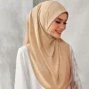Nouveau instantané prêt à porter Hijab femmes musulmanes extensible sport Jersey Hijab foulards malaisie chapeaux casquettes
