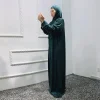 eid à capuche femmes musulmanes hijab robe vêtement de prière jilbab abaya longue khimar couverture complète ramadan robe abayas vêtements islamiques niqab