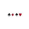 broches de cartes de poker amusantes, 4 pièces, "pêche", "coeur", "diamant", "club", épingles décoratives en métal, ornements pour vêtements