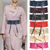 Ceinture en similicuir Boho Bowvétérans t pour femme, ceinture ronde, ceinture de style Obi, Cummerbund noir, ceinture marron, mode