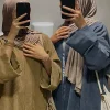 maroc ouvert velours côtelé abaya eid femmes musulmanes robes jalabiya ramadan robes dubaï abayas caftan automne arabe cardigan robe