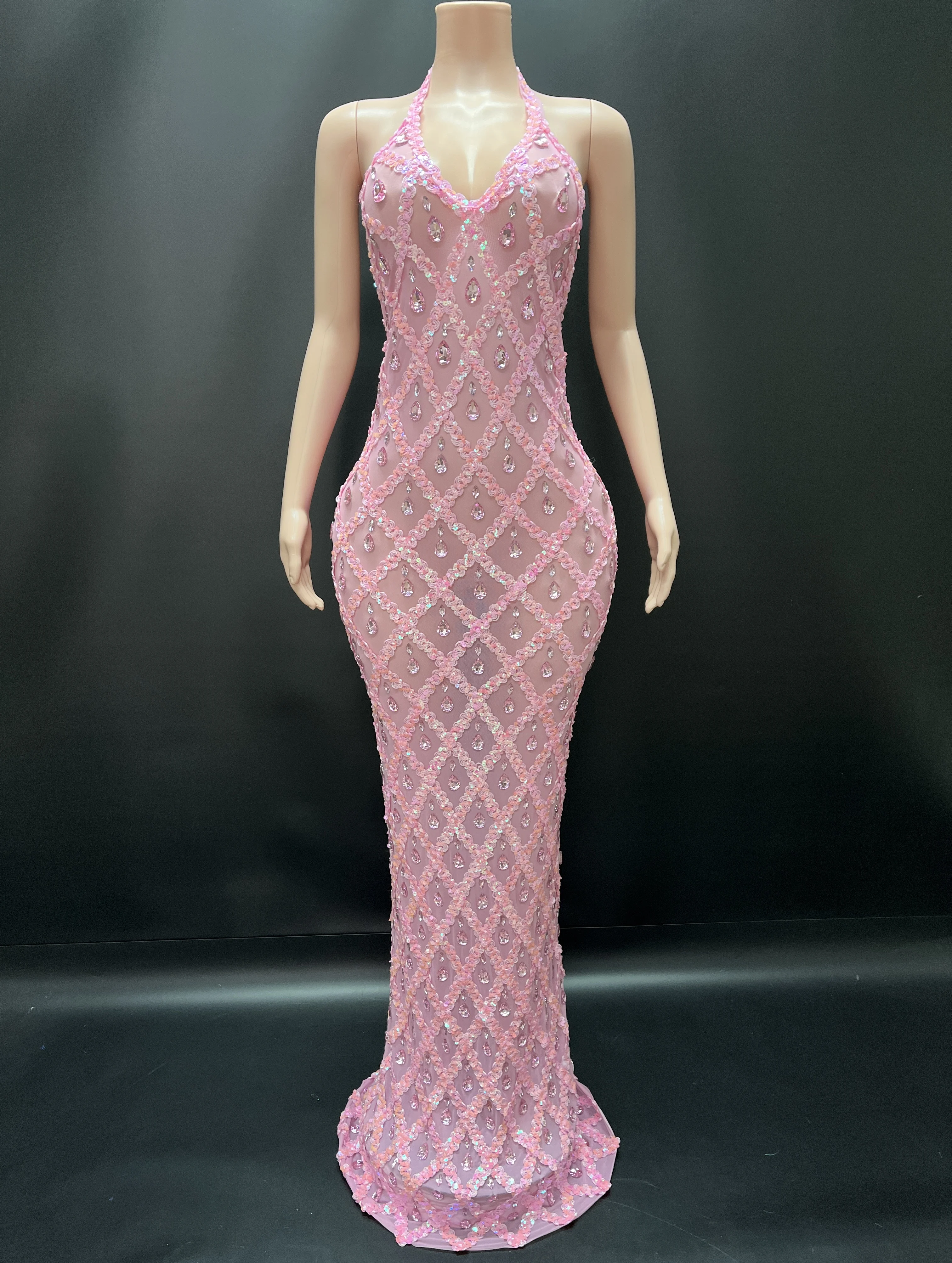 Robe de Soirée Longue en Clip de Luxe pour Femme, Tenue de ixd'Anniversaire, Boîte de Nuit, à la Mode, KLE