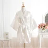 Peignoir Kimono en Satin pour Demoiselle d’Honneur, Vêtement de Soirée de Mariage, Couleur Unie, sans Lettres Peignoir Kimono en Satin pour Demoiselle d’Honneur, Vêtement de Soirée de Mariage, Couleur Unie, sans Lettres