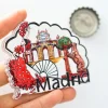 1pc, aimants de réfrigérateur de madrid, aimants de réfrigérateur de tourisme de madrid, aimants de réfrigérateur d'espagne, aimants de réfrigérateur de tourisme d'espagne, décoration d'intérieur de madrid