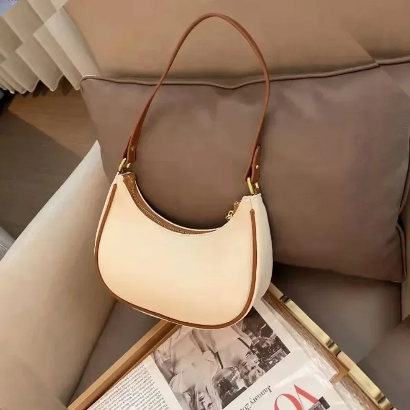 Sac à Main de Luxe en Cuir Solide pour Femme, Pochette de Styliste, Sous les Bras, Décontracté, pour le Shopping, Fourre-Tout