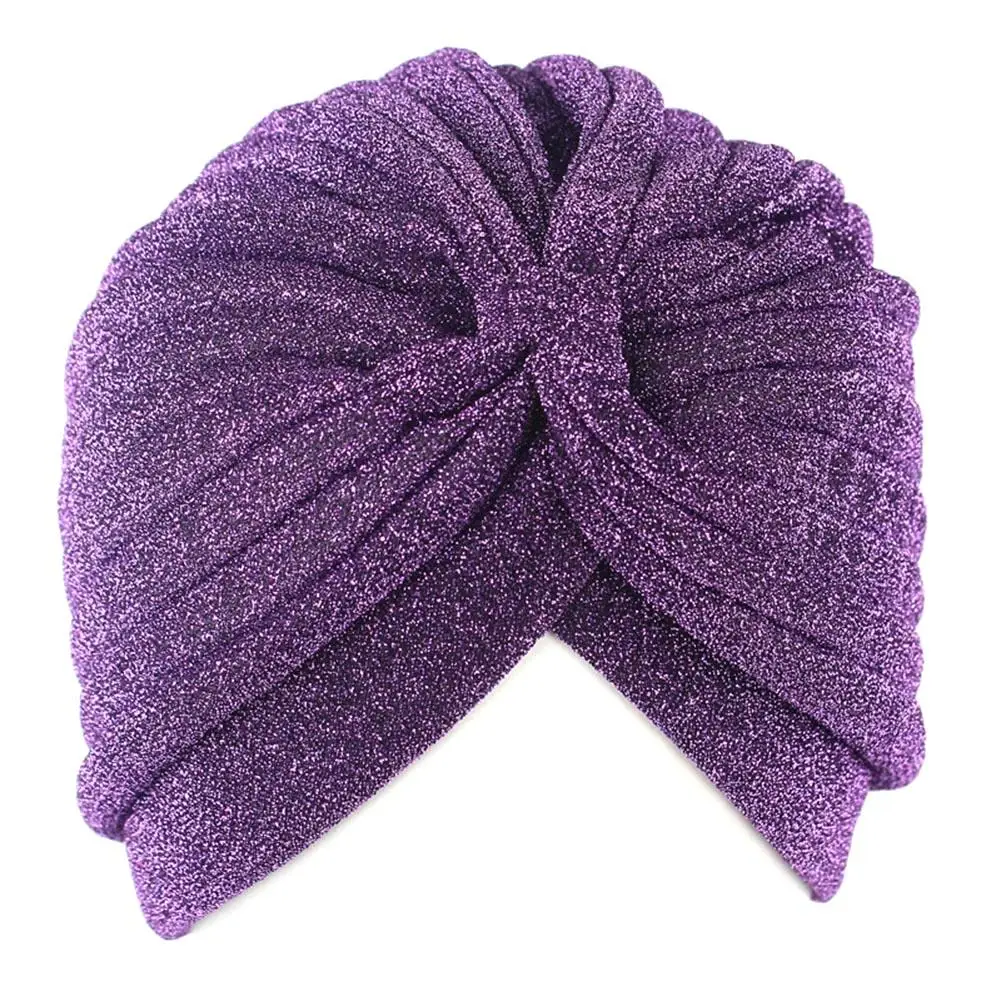 chapeaux de salle de bain pour femmes, turban hijab doré brillant, turban indien musulman double couche, enveloppement de sauna extensible, écharpe à tête ronde douce