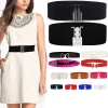 ceintures élastiques larges pour femmes, manteau en duvet, ceinture à boucle féminine, ceinture de corset, accessoires de décoration